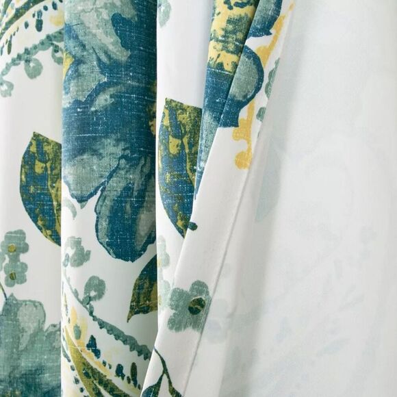 Lush Decor - 2pk 52"x95" Light Filtering Floral Paisley Window Blue - Picture 4 of 4